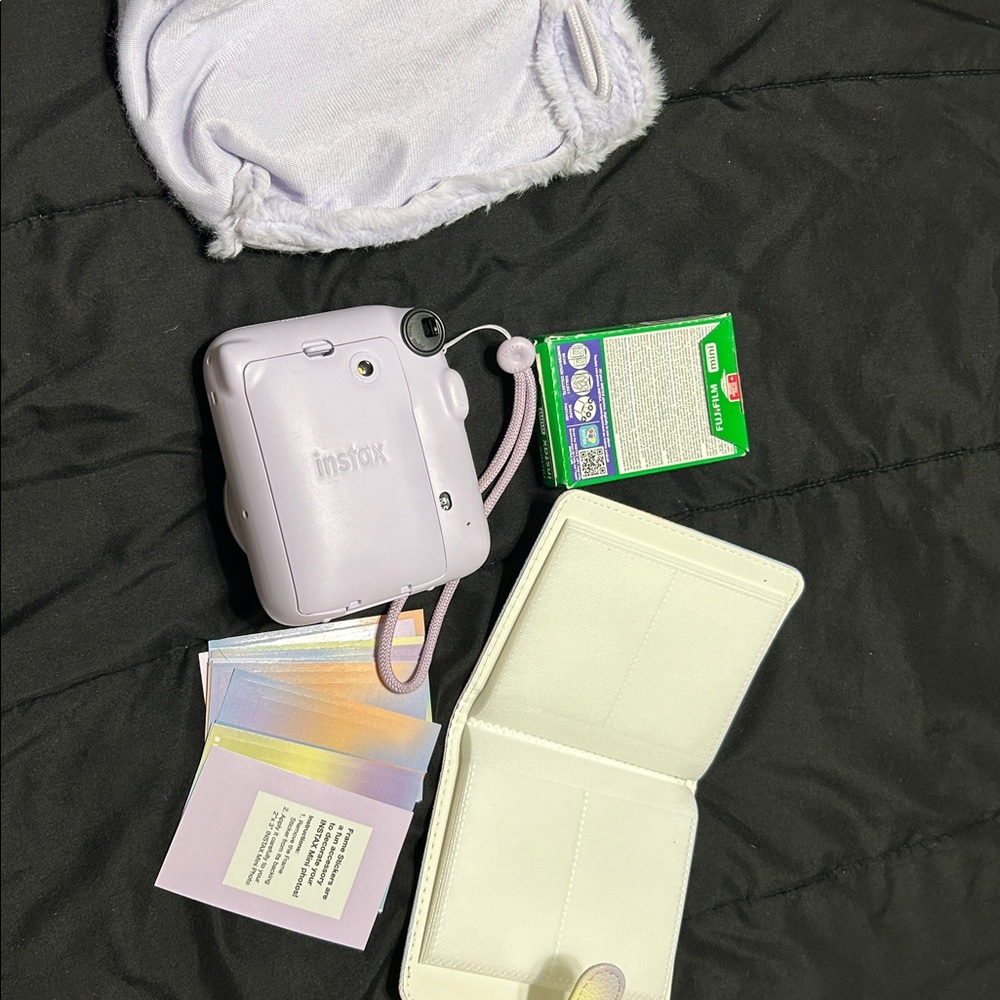 Fujifilm Instax Mini 12 with Pastel Purple and Rainbow Accessories - Picture 2 of 3
